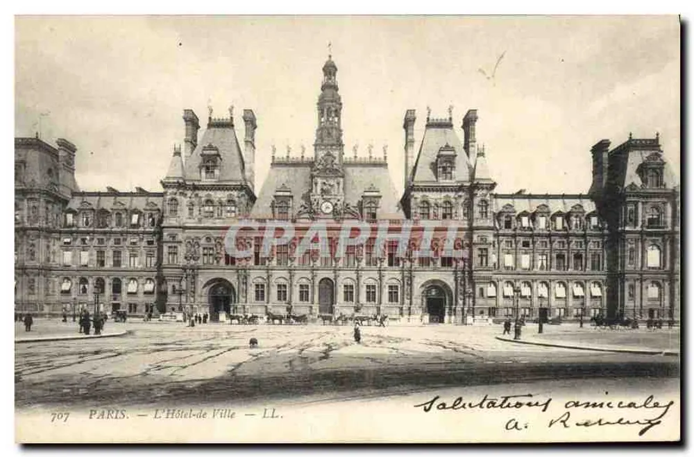 Paris — O Hôtel-de-Ville — LL. — Graphil, n° 707 - Frente