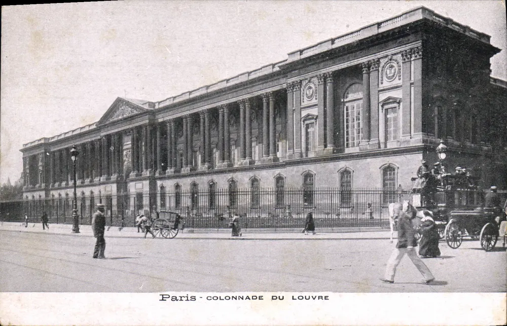 Paris - Colunata do Louvre — vista arquitetônica — editor não identificado - Frente
