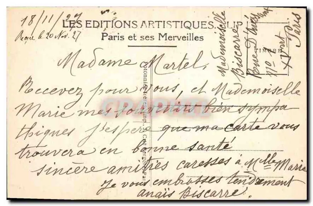 Paris - Der Sacré-Cœur von Montmartre und die Treppen — LIP - Rückseite