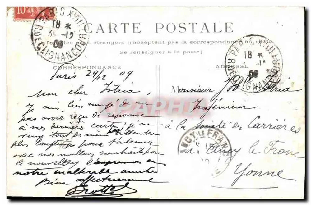 PARIS - Palácio do Luxembourg — vista do edifício e da sua fonte — editor não identificado - Verso
