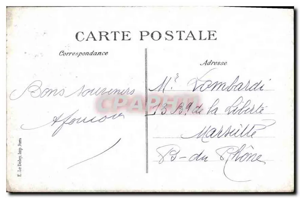 PARIS. A Vista do Petit Palais — N° 24 — Editor E. Le Doley, imp. Paris - Verso