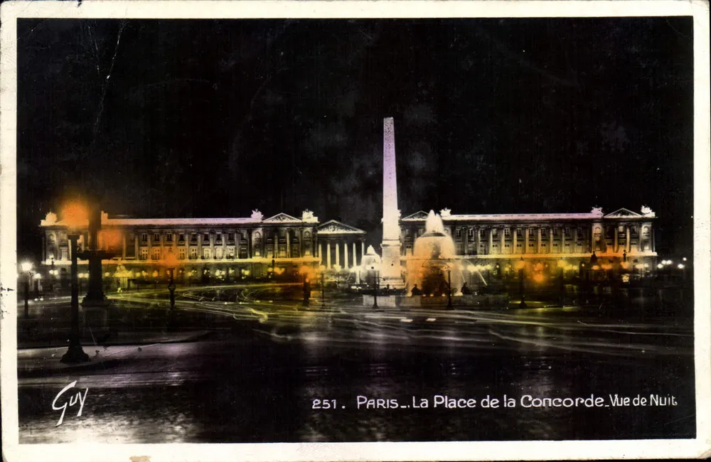 Paris — La Place de la Concorde — Vue de Nuit — Éditeur Guy, n° 251 - Vorderseite