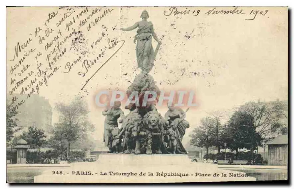 Paris - Le Triomphe de la République - Place de la Nation — n° 248 - Recto