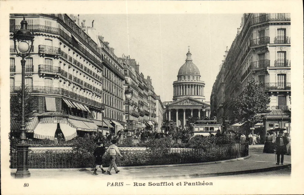 PARIS — Rue Soufflot y Panthéon — A. COGEBER, n°80 - Anverso