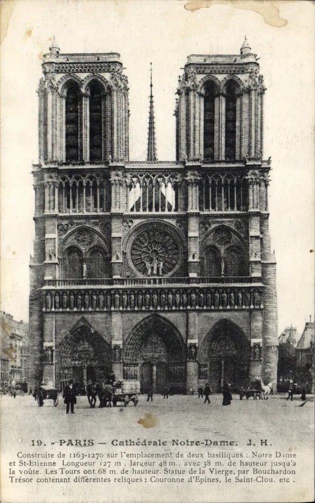 PARIS — Catedral Notre-Dame — J.H. - Frente