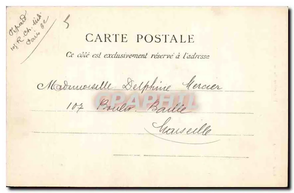 Ministério da Guerra. Fachada — Paris — E. L. D., Paris, n° 259 - Verso