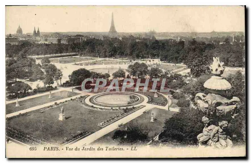 Paris - Ansicht des Tuileries-Gartens - LL - Vorderseite