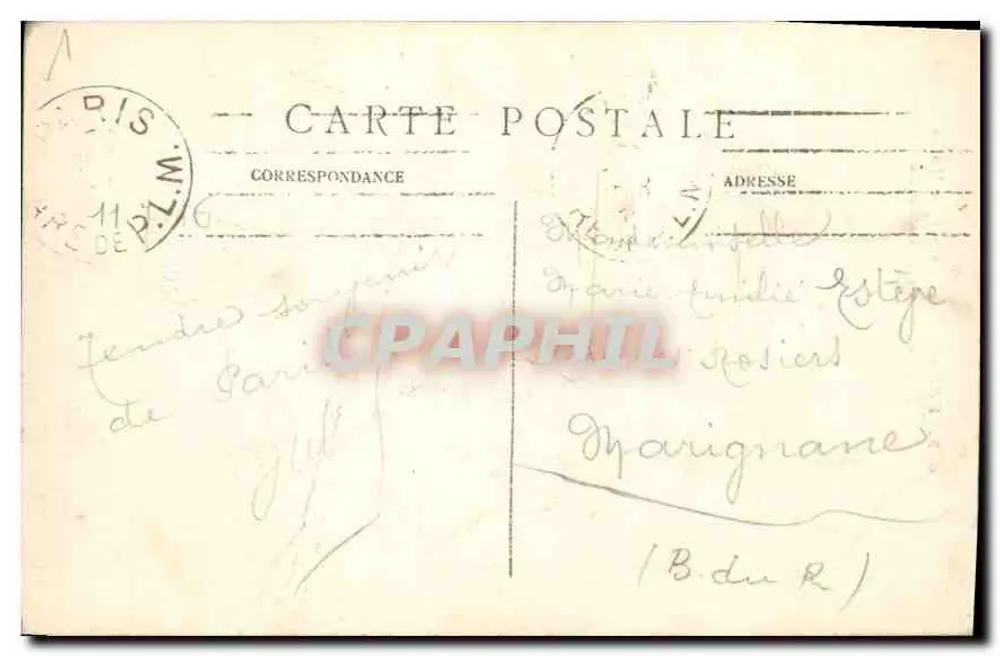 Paris — Die Spitze von Notre-Dame und Ansicht der Seine — M. J. n°615 - Rückseite