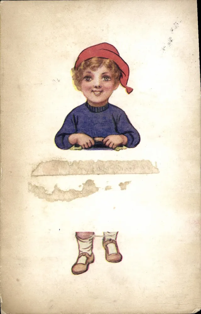 Criança sorridente — ilustração — editor desconhecido - Frente