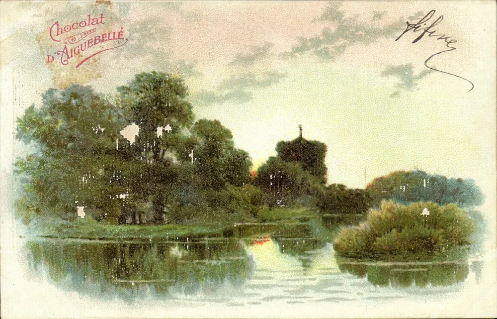 Paisagem lacustre — Chocolat D'AIGUEBELLE — editor desconhecido, número de série não visível - Frente