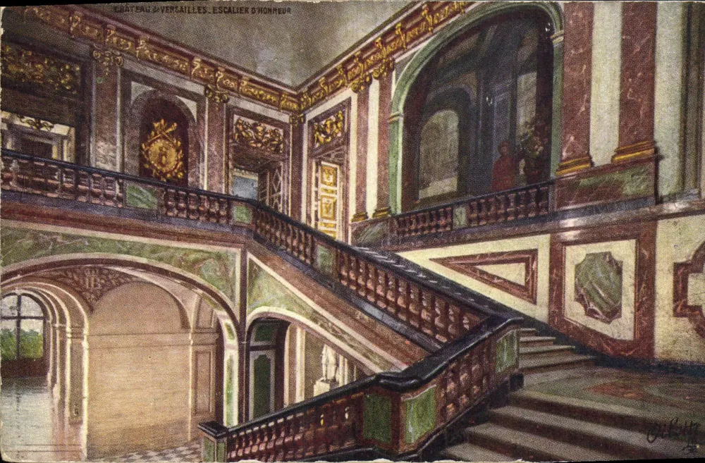 Castelo de Versailles — Escalier d'Honneur — Tuck - Frente