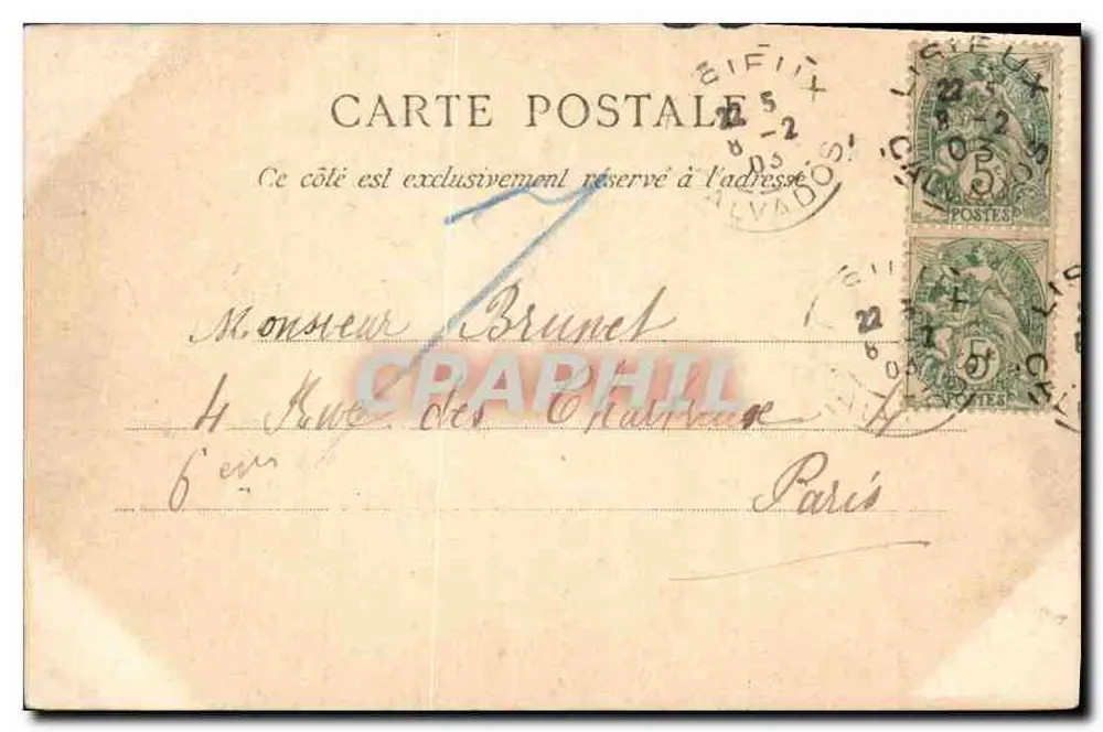 Sur les Côtes Normandes — Types de Vieux Pêcheurs — La Normandie, n°4051, éditeur Labique & Cie, Paris - Rückseite