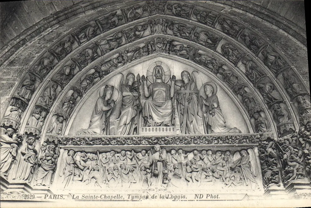 Paris — La Sainte-Chapelle, Tympaan de la Loggia — ND Phot. - Recto