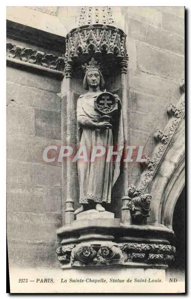 Paris — Sainte-Chapelle, Statue des Heiligen Ludwig — 2575 - Vorderseite