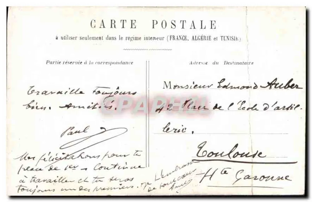 PARIS - Monument de Victor-Hugo — statue sur piédestal avec bas-reliefs, éditeur 'Victor-Hugo' imprimé - Verso