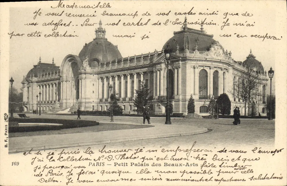 Pequeno Palácio dos Belos-Artes — Paris — B. F. Paris, n° 169 - Frente