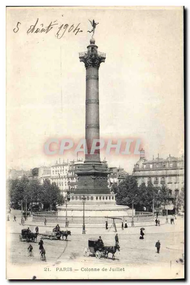 Paris — Coluna de Julho — editor DONT, n°21 - Frente