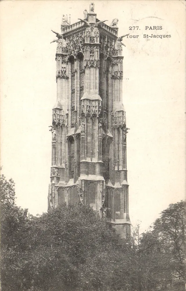 Wieża St-Jacques — Paryż — wydawca nieznany, n° 277 - Awers
