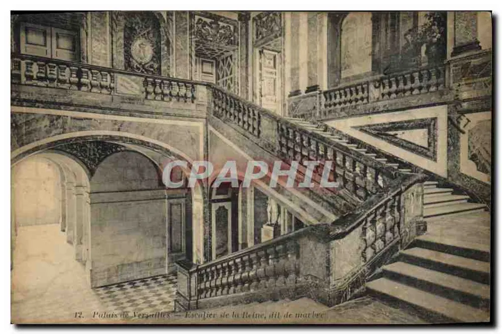 Palácio de Versalhes — Escalier da Rainha, dito de mármore - Frente