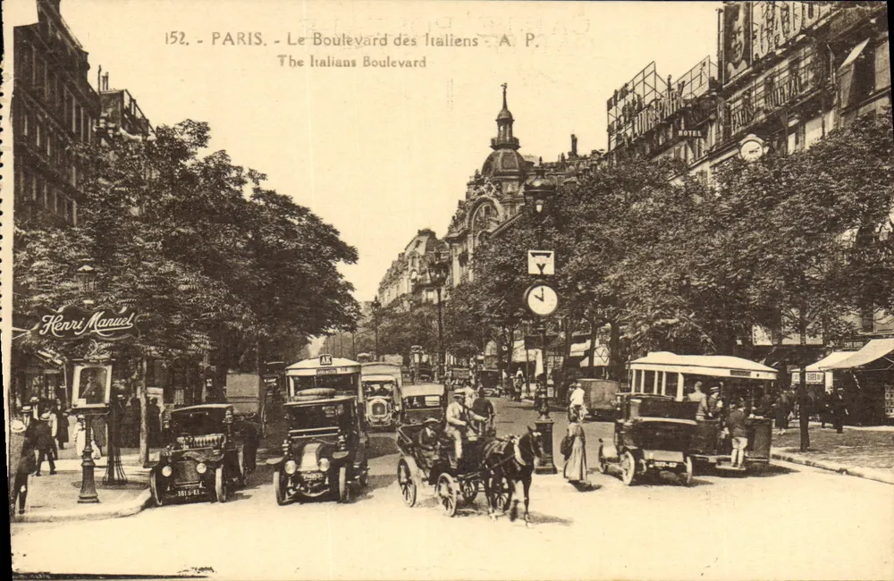 Paris - O Boulevard des Italiens — Henri Manuel, n°152 - Frente