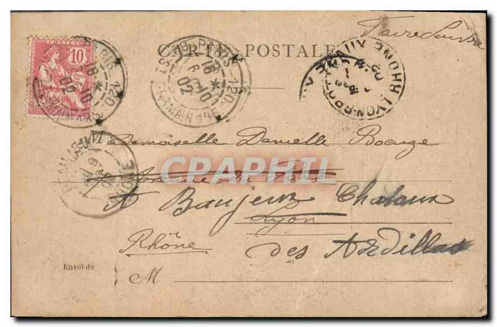 Paris — Fonte Médicis — Carta postal - Verso