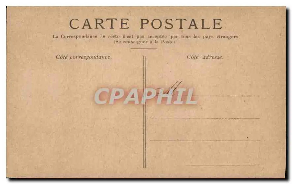 Paris — A Estátua da República — Editor não identificado, número de série não visível - Verso