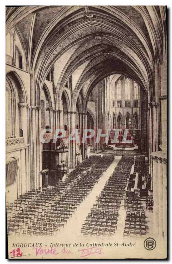Bordeaux — Binnenkant van de Kerk van Sint-André — Graphil - Voorkant