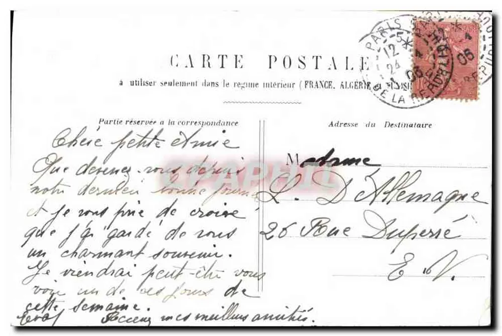 Paris - Bois de Boulogne - Allée des Acacias — Reiten und Auto fahren - Rückseite