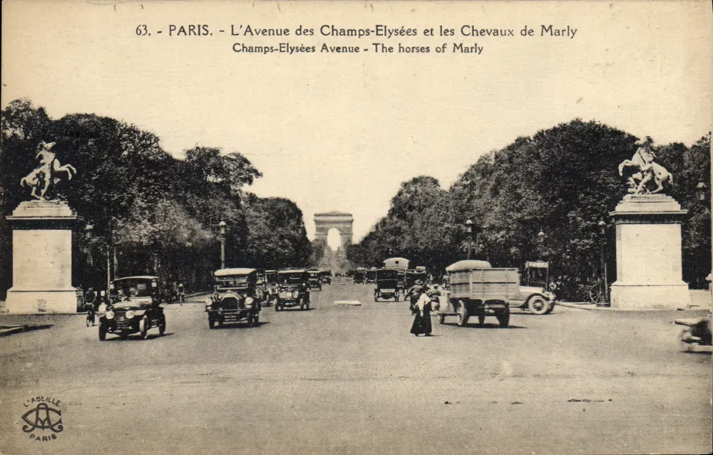 Paris - Die Avenue des Champs-Élysées und die Pferde von Marly — L'Abillie, n°63 - Vorderseite