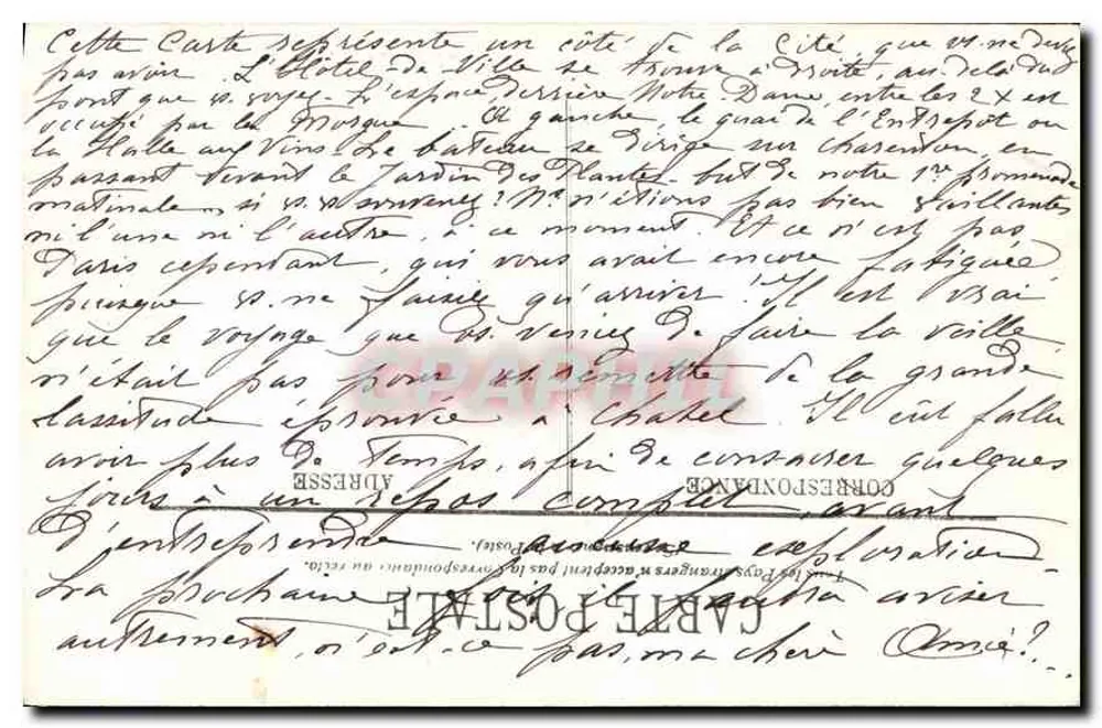 Paris — A Sêne, perto da Notre-Dame — LL. — n° 132 - Verso