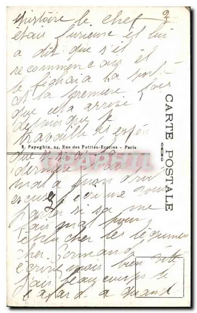 Parigi - La Camera dei Deputati — A.P. n°84 - Verso