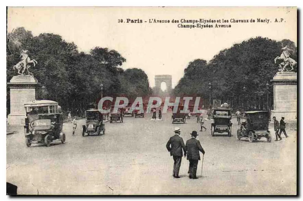 Paris - Die Avenue des Champs-Élysées und die Chèvres de Marly - A.P. - Vorderseite