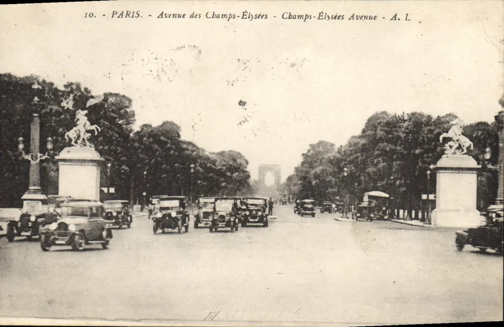 Paris - Avenue des Champs-Élysées — A. L. editor, n° 10 - Frente