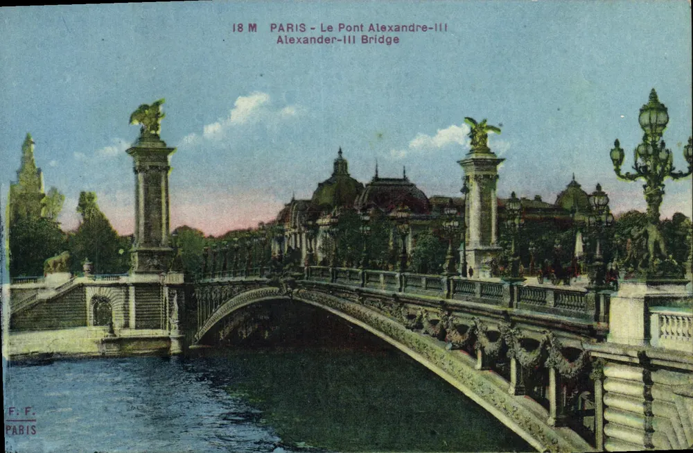 Paris - O Ponte Alexandre-III — editor F.F. Paris, n° de série 18 M - Frente