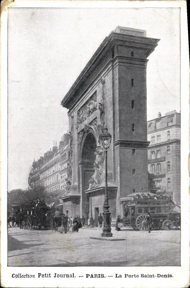 Paris — A Porta Saint-Denis — Coleção Petit Journal - Frente