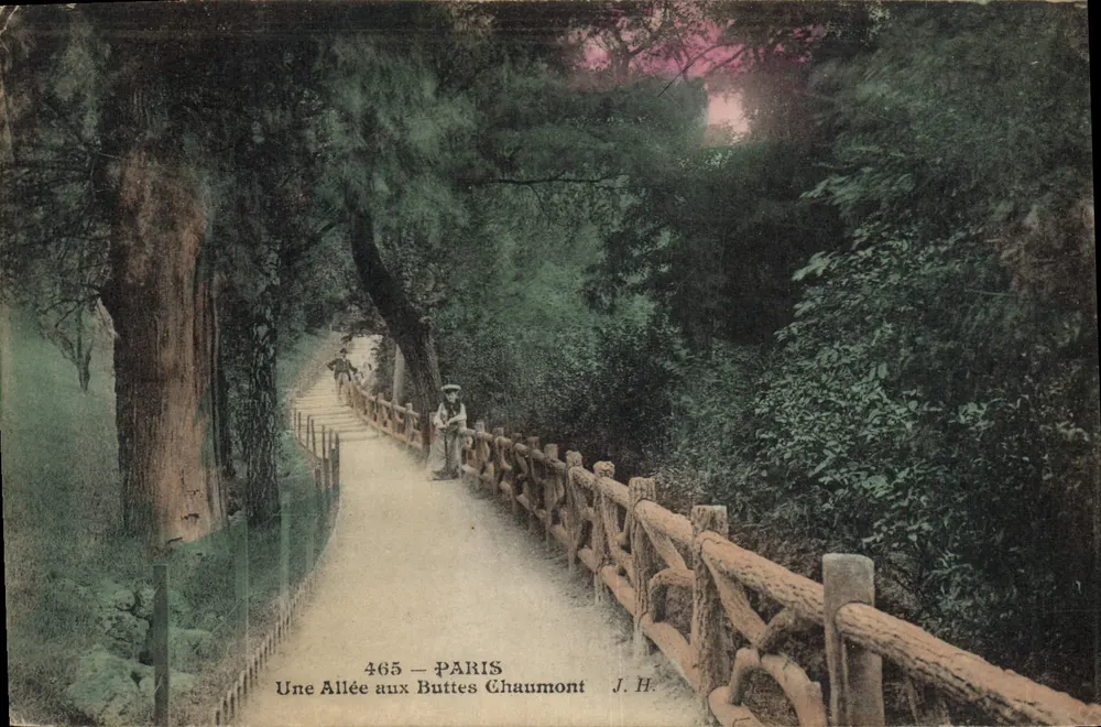 Uma Avenida nas Buttes Chaumont — Paris — J. H. n° 465 - Frente