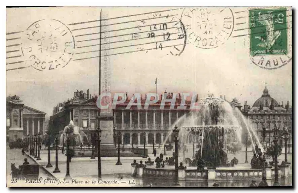 PARIS (VIIIe) — A Place de la Concorde — LL. — Editor Raul - Frente