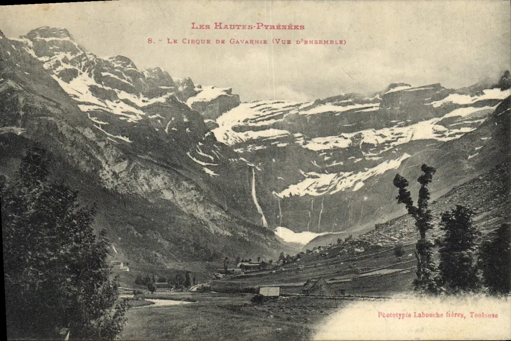 Le Cirque de Gavarnie — Vue d'ensemble — Phototypie Labouche frères, Toulouse - Recto