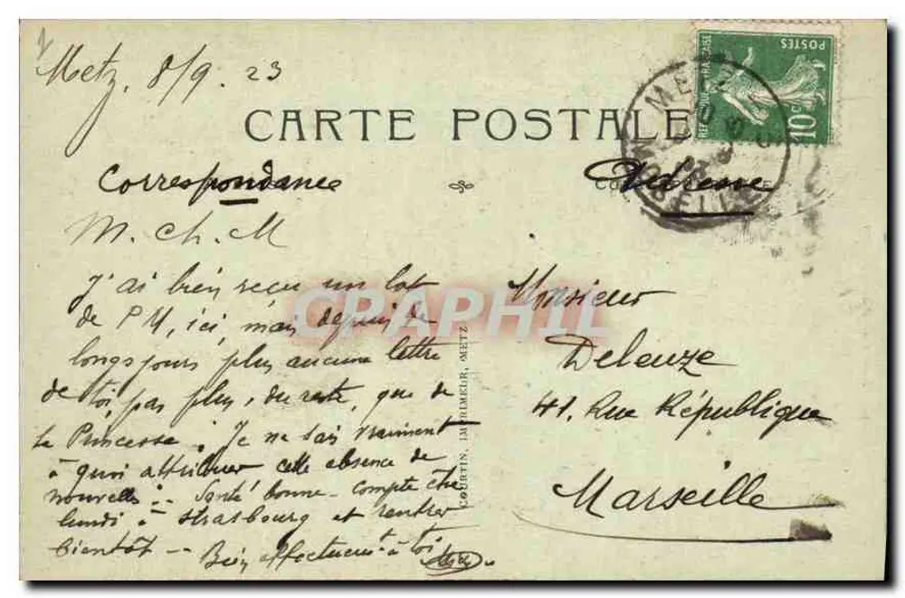 Metz — Porte Serpenoise — editor R. M. (nº 74) - Verso