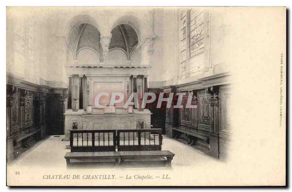 Castelo de Chantilly — A Capela — Editor: Verne Robertan, Lieu-dit Chantilly - Frente
