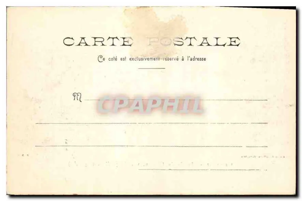 Chantilly — Entrée du Château, vue de profil (côté gauche) — Édition de la Revue Carlophile - Verso