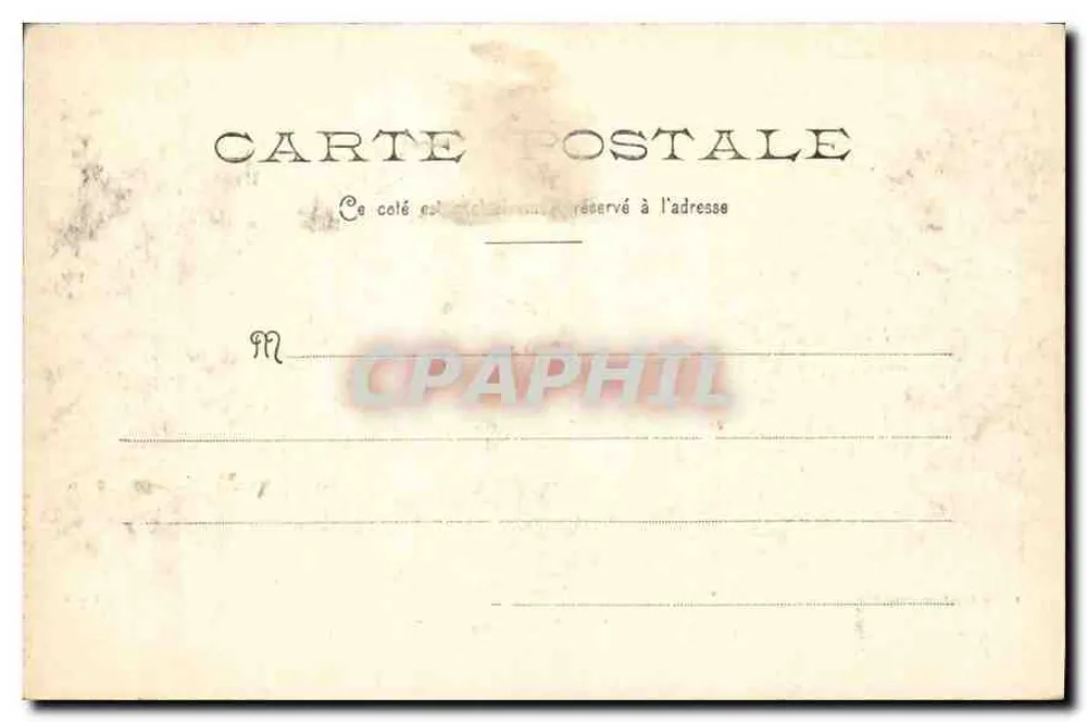 Chantilly — O Castelo visto do Abreuvoir — Edição da Revue Cartophile - Verso