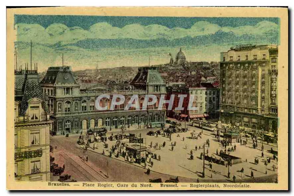Bruxelles — Place Rogier, Gare du Nord — Brussel — Rogierplaats, Noordstation - Recto