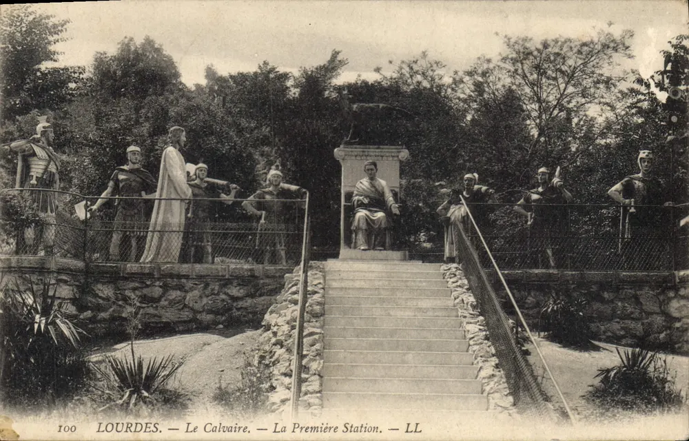 Lourdes — Le Calvaire — La Première Station — LL - Recto