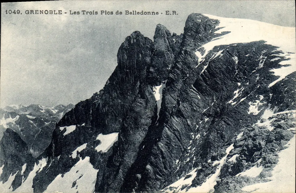 Grenoble - Os Três Picos de Belledonne - E.R. - n°1049 - Frente