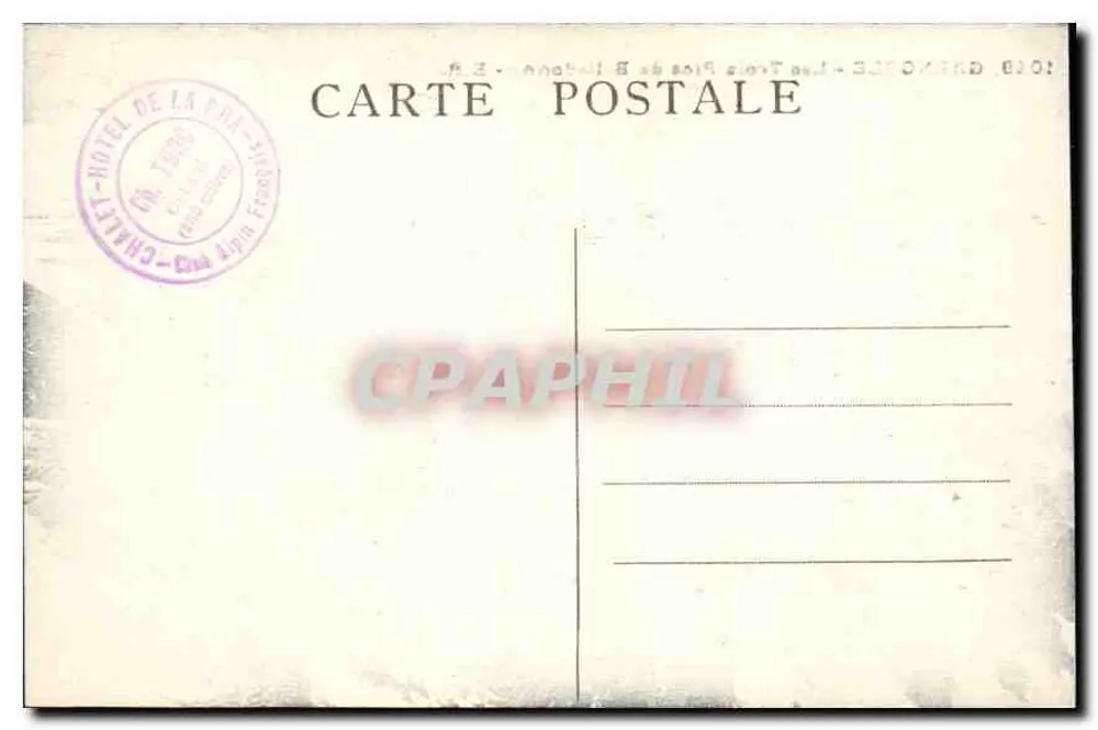 Grenoble - Os Três Picos de Belledonne - E.R. - n°1049 - Verso