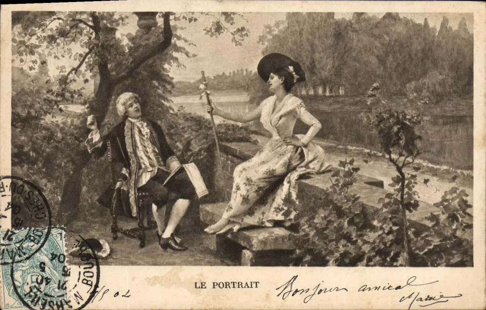 Portret — Witaj, przybyła Pani — wydawca anonimowy, numer serii nie widoczny - Awers