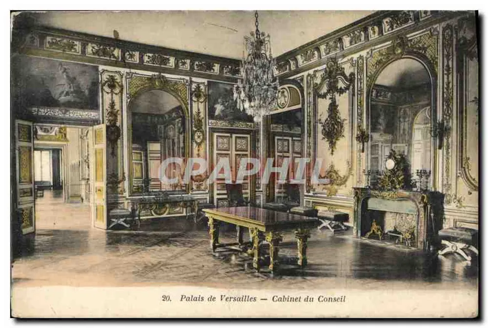 Palácio de Versalhes — Cabinet du Conseil — editor não identificado, n° 20 - Frente