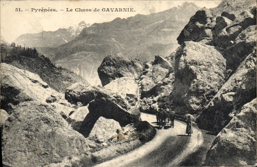 Pirineus — O Caos de GAVARNIE — Viton, fot. Ed. Lourde, n°51 - Frente