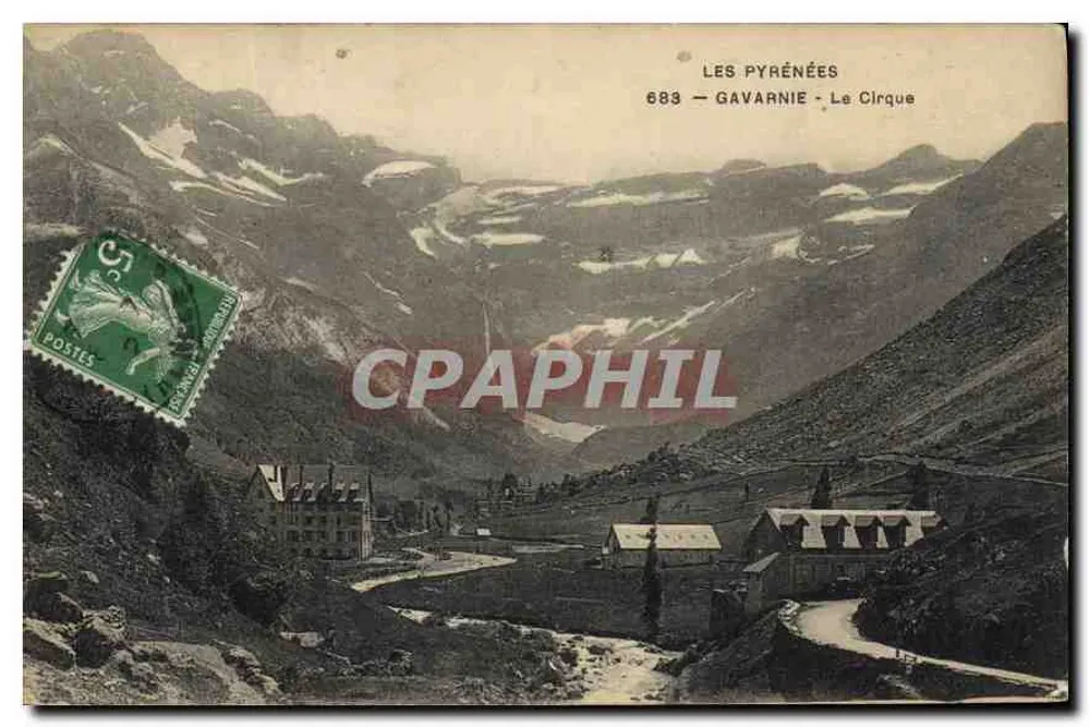 Os Pirineus — Gavarnie - O Circo — editor não visível, n° de série 683 - Frente